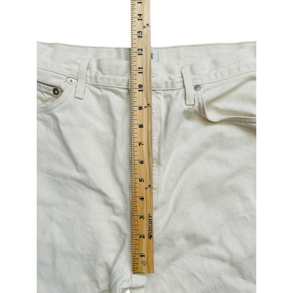 AGOLDE Remy Jean Off White High Rise‎ Straight Leg Denim Ivory Size 31 - Picture 5 of 8